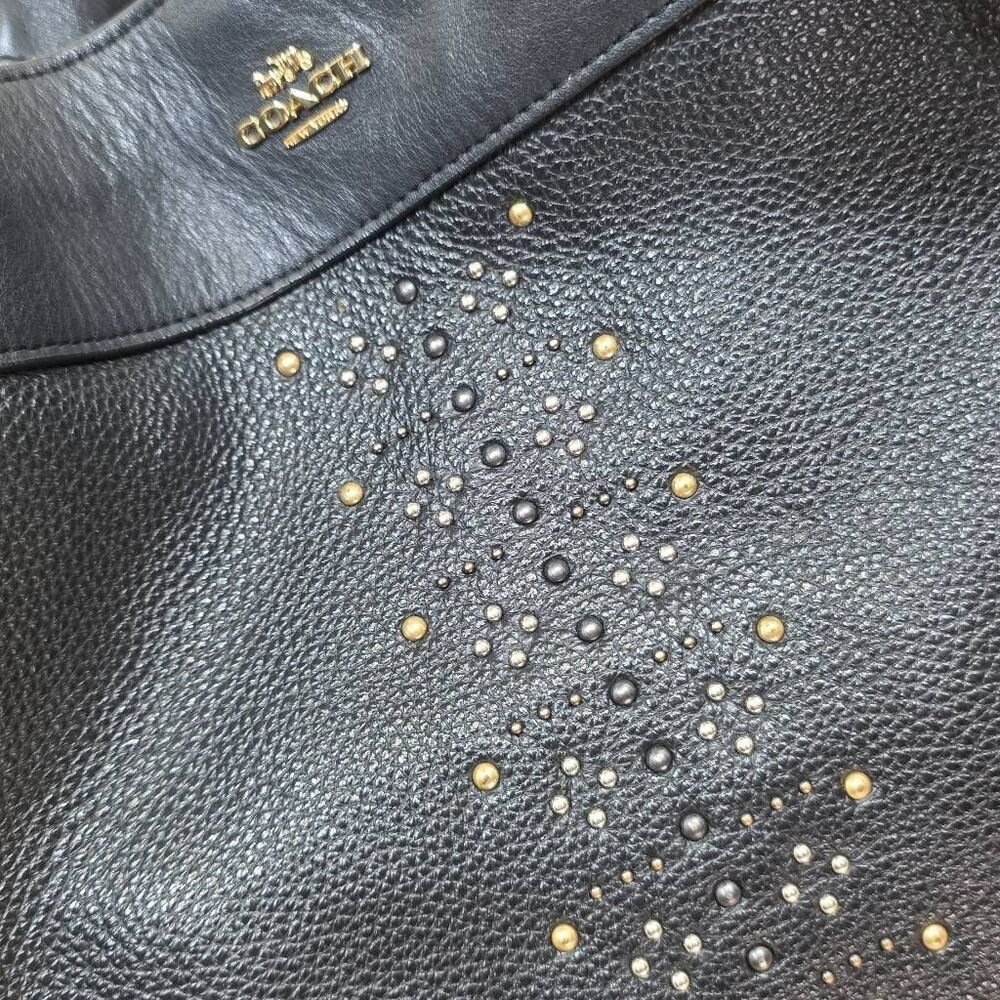 Coach Lexy Shoulder Bag with Rivets + Matching Wallet - Picture 5 of 15